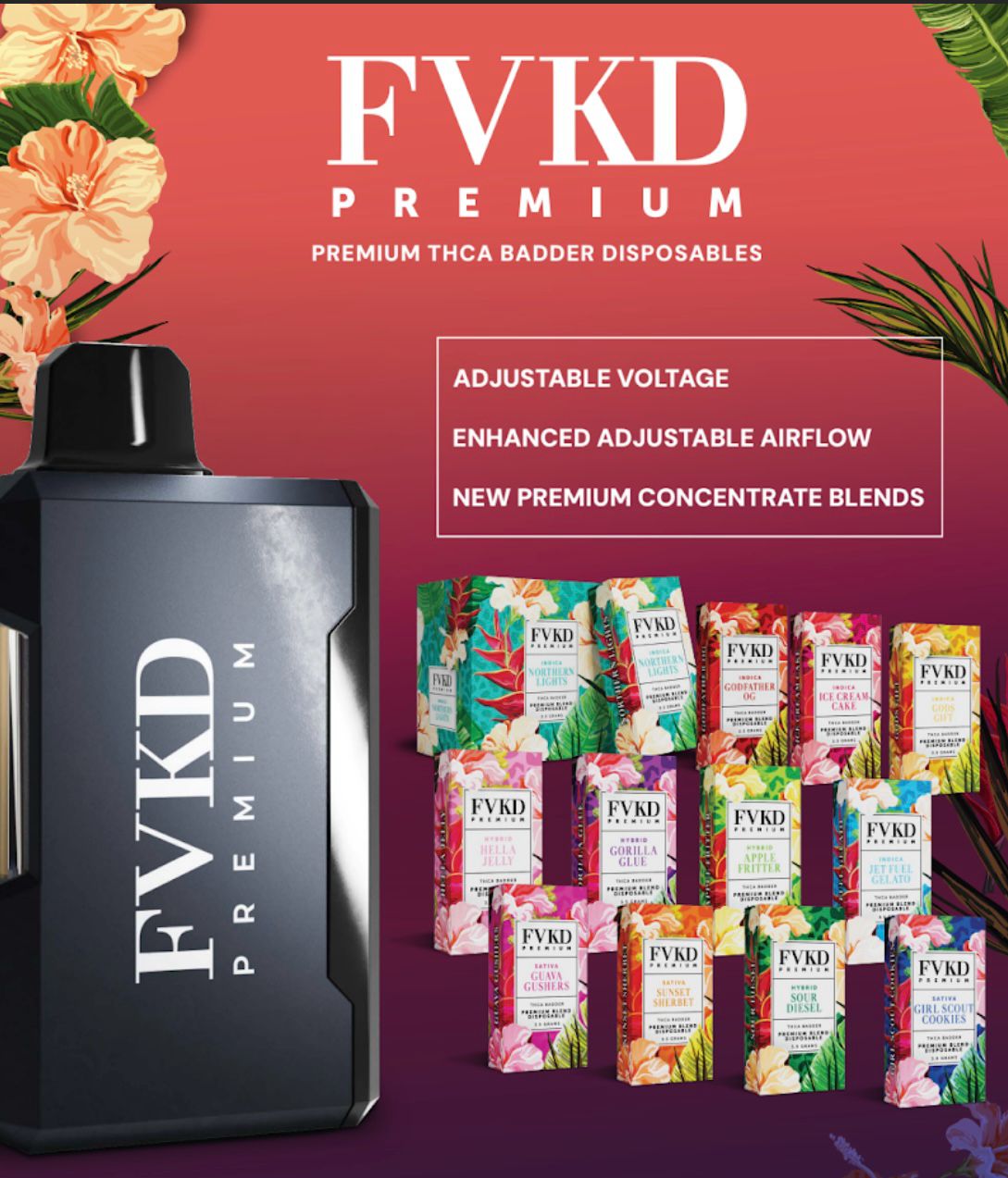FVKD Premium Disposable THCA Badder 3.5g | 6ct Box