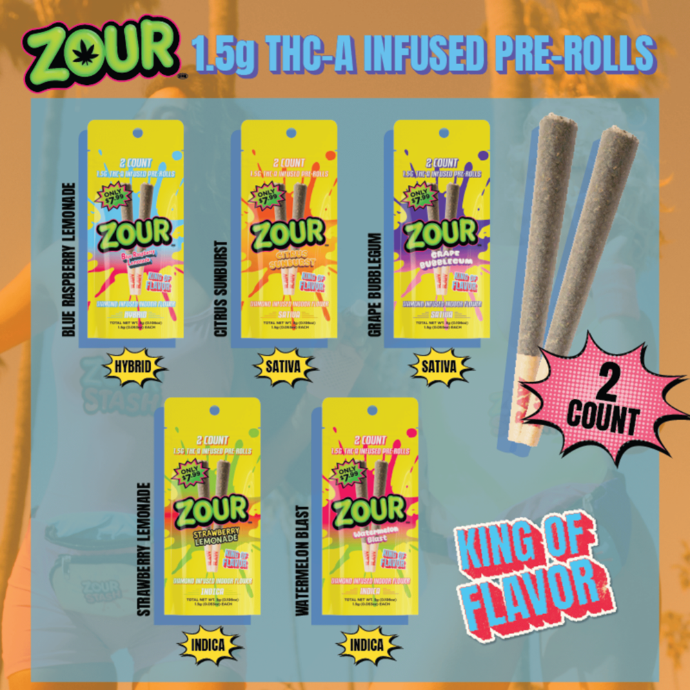 ZOUR 2PK THCA PRE ROLLS 10CT
