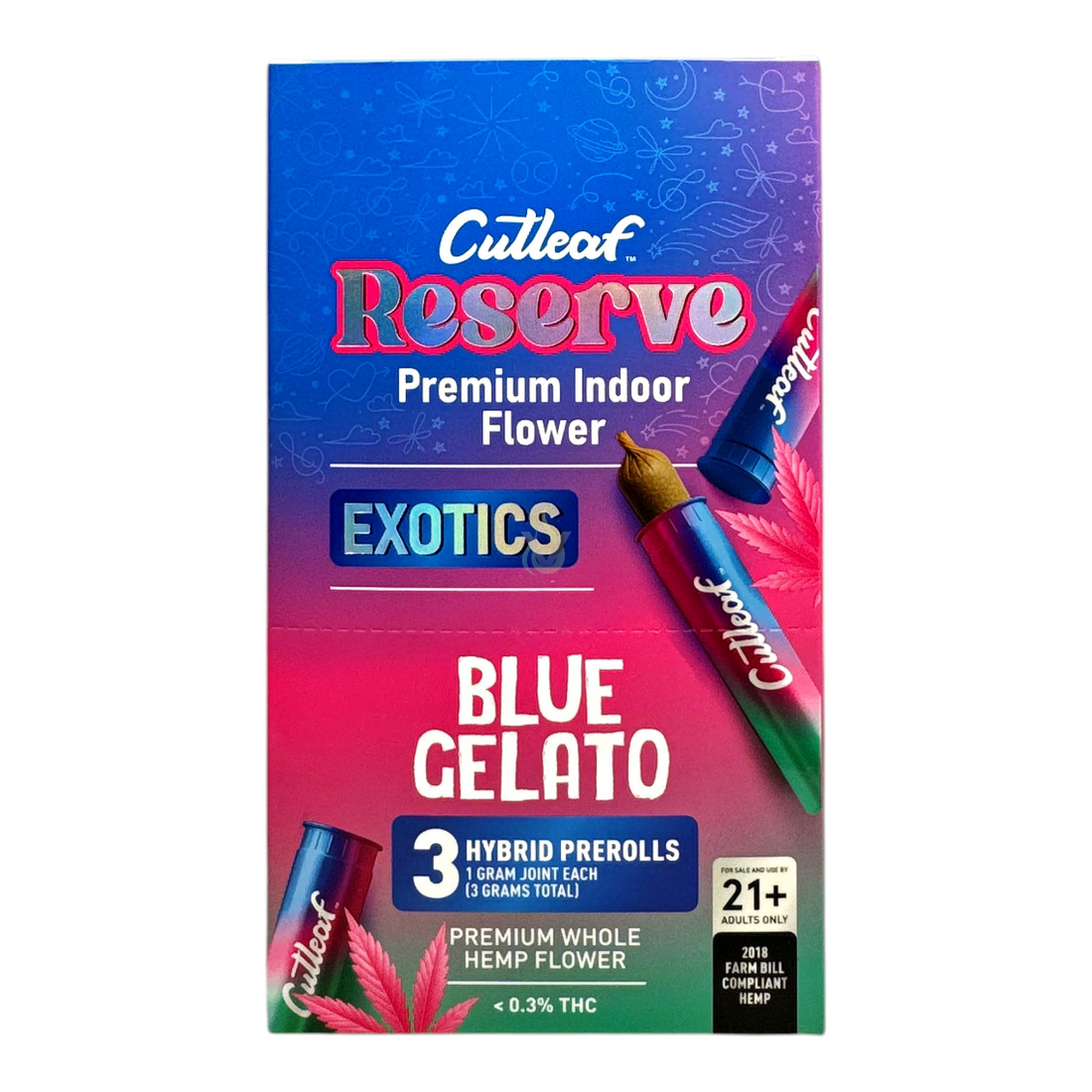 CUTLEAF 3PK CBD PRE ROLLS 10CT
