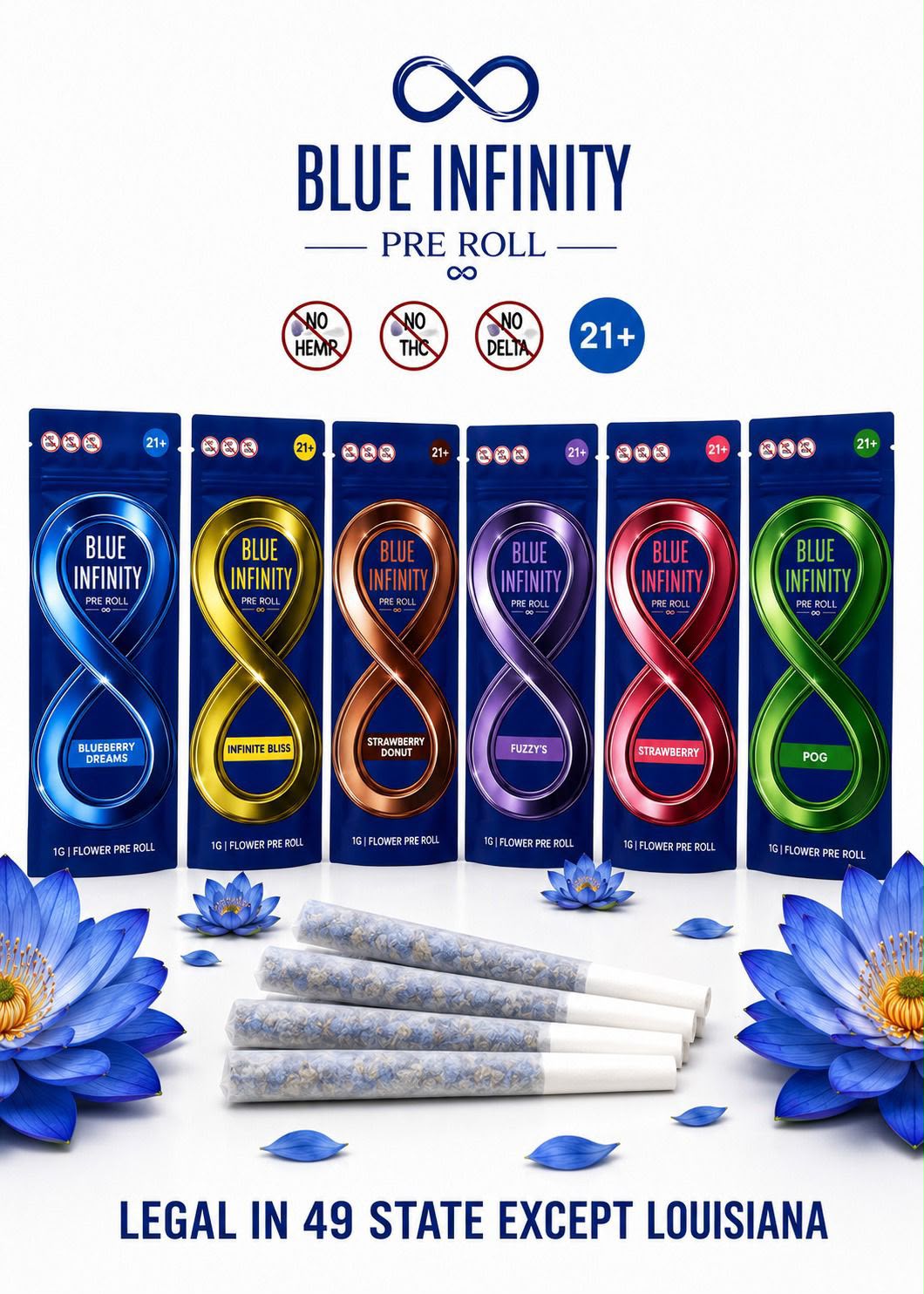 BLUE INFINITY 2PK BLUE LOTUS 1.5GM, 10CT