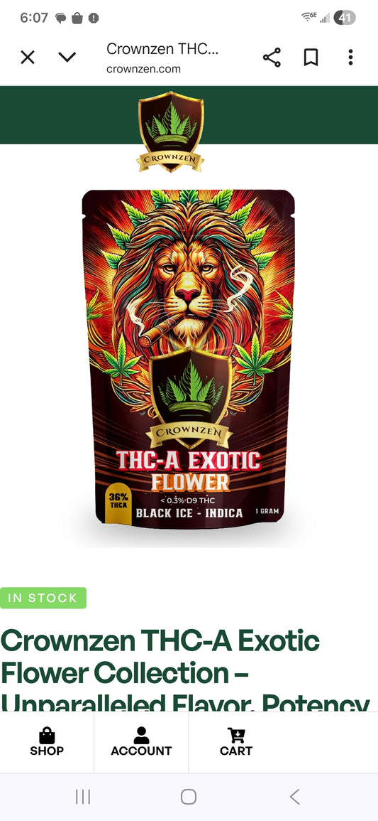 CROWN ZEN 1G THCA FLOWER 28CT