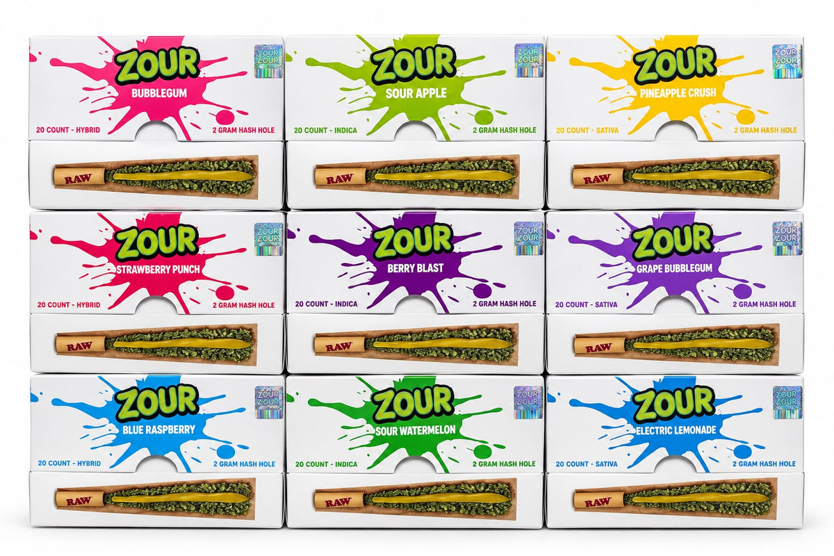 ZOUR 2G CBD + CBD HASH HOLES 20CT