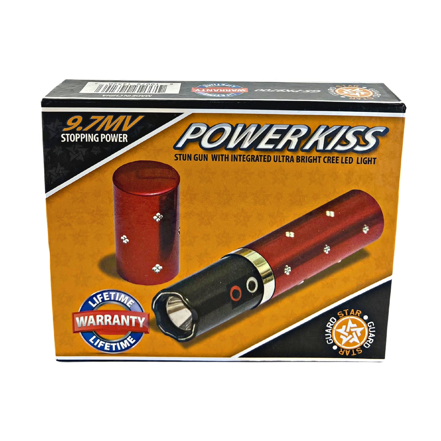 POWER KISS | STUN GUN TASER WITH LED LIGHT | 9.7MV STOPPING POWER