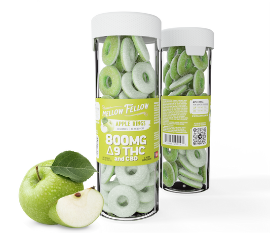 MELLOW FELLOW RINGS D9 800 MG - 20 PC/40 MG EACH LIVE RESIN