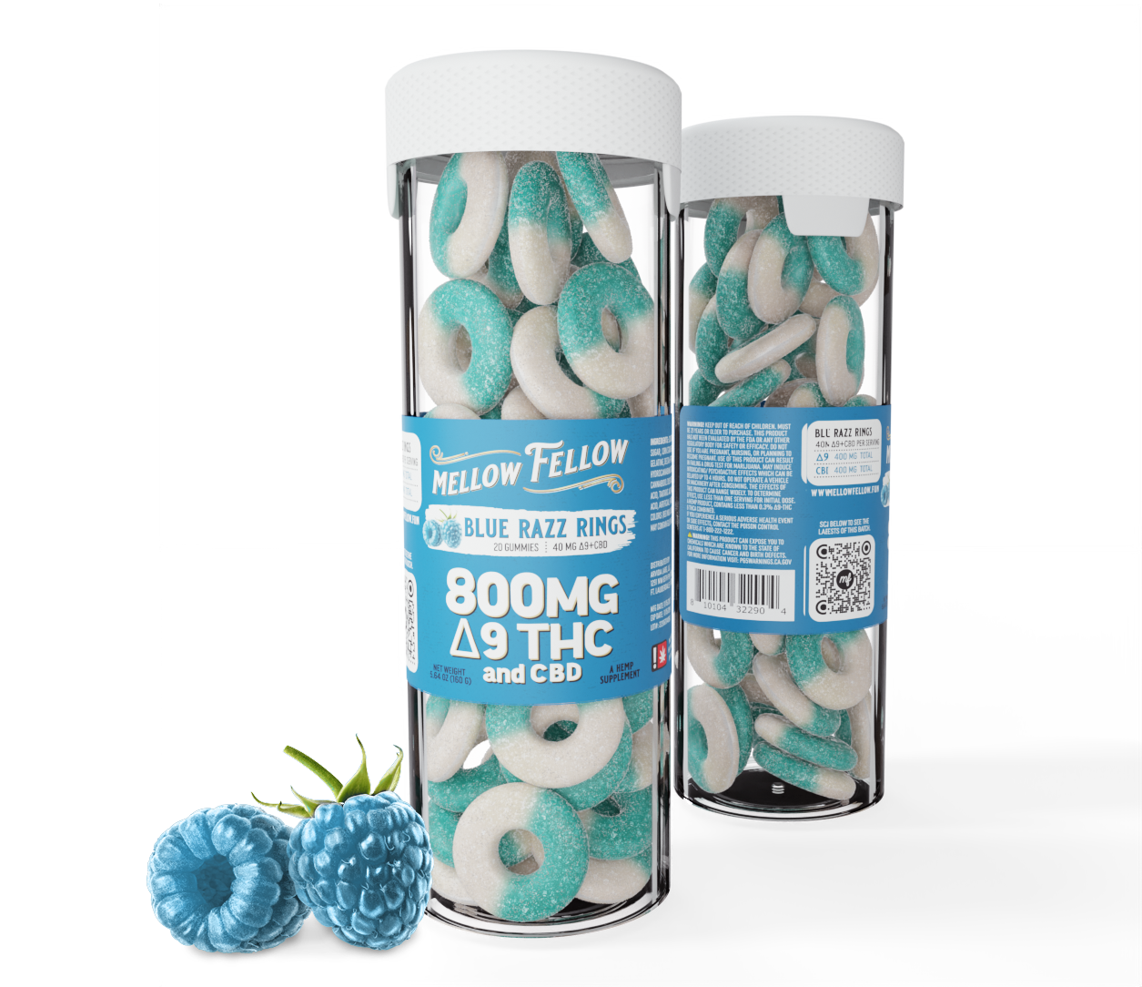 MELLOW FELLOW RINGS D9 800 MG - 20 PC/40 MG EACH LIVE RESIN