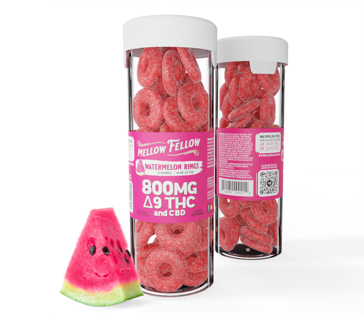 MELLOW FELLOW RINGS D9 800 MG - 20 PC/40 MG EACH LIVE RESIN