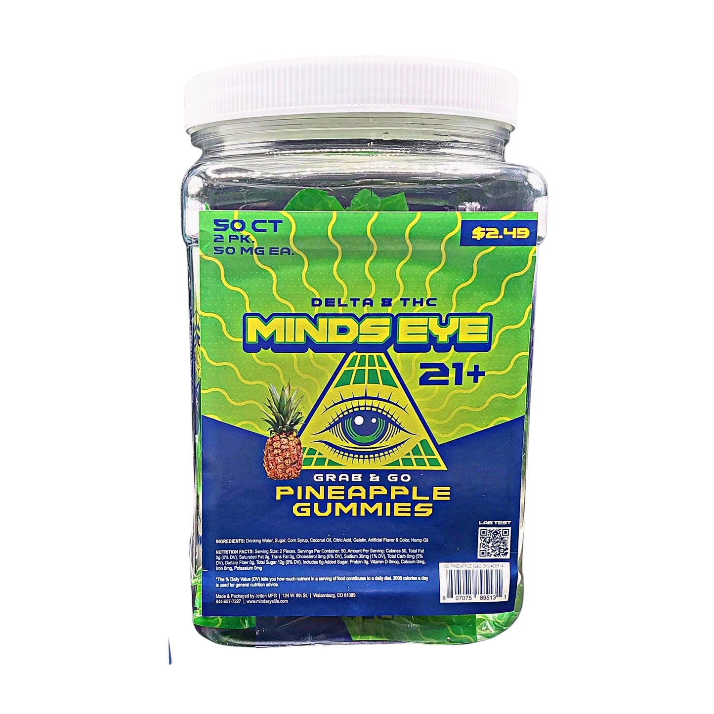 MINDS EYE 2PK D9 GUMMIES, G-N-G 50CT