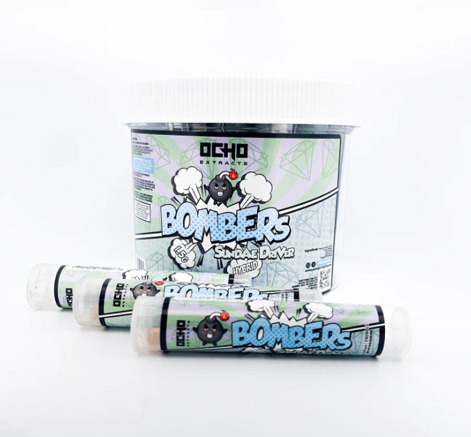 OCHO BOMBERS 1.5G PRE-ROLLS THC-A DIAMONDS JAR 25CT