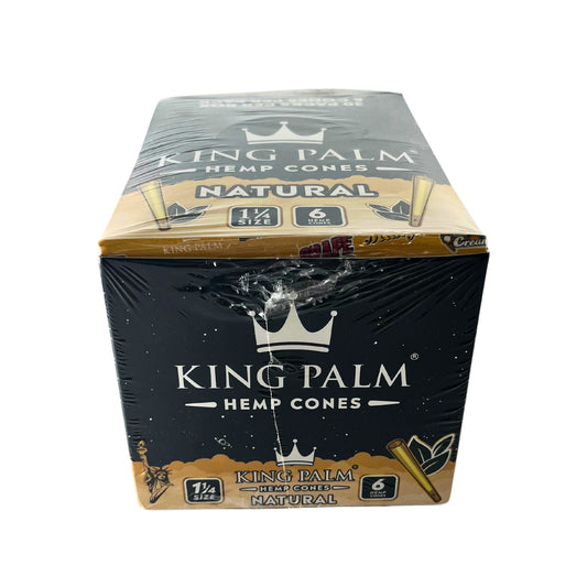 KING PALM 6PK CONES 1 1/4'' -NATURAL 30CT