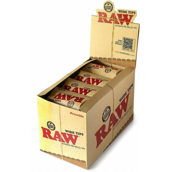 RAW WIDE PRE ROLLED 21TIPS 20CT