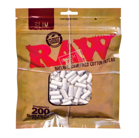 RAW SLIM COTTON FILTERS 200CT