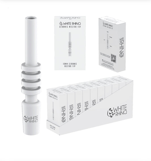 White Rhino Ceramic Nectar Replacement Tip 10ct Display