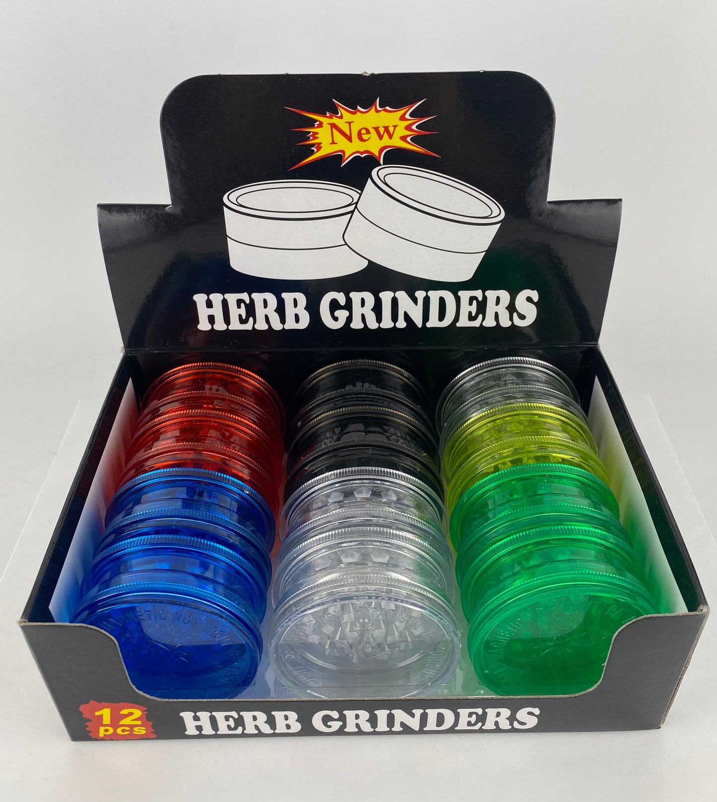 GRINDERS PLASTIC 12CT