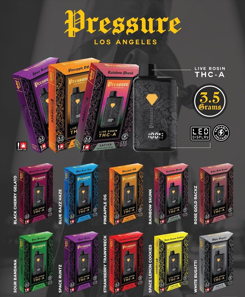 Pressure THC-A Live Rosin Disposable, 3.5g