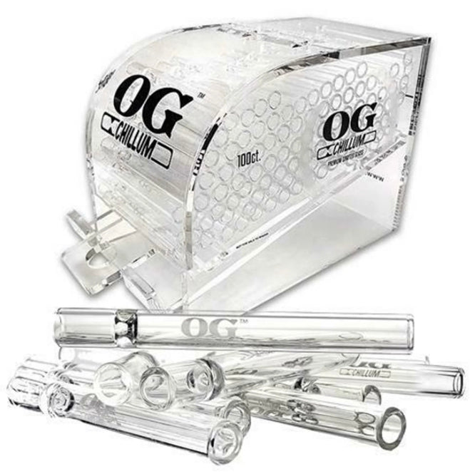 ONE HITTER OG CHILLUM 100CT ACRYLIC DISPLAY