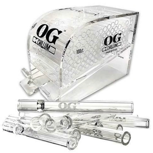 ONE HITTER OG CHILLUM 100CT ACRYLIC DISPLAY