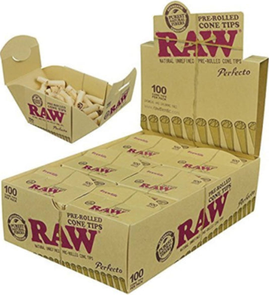 RAW PRE ROLLED PERFECTO 100TIPS 6CT