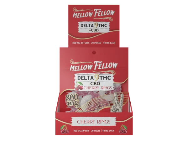 MELLOW FELLOW D9+CBD RINGS 800MG BAG