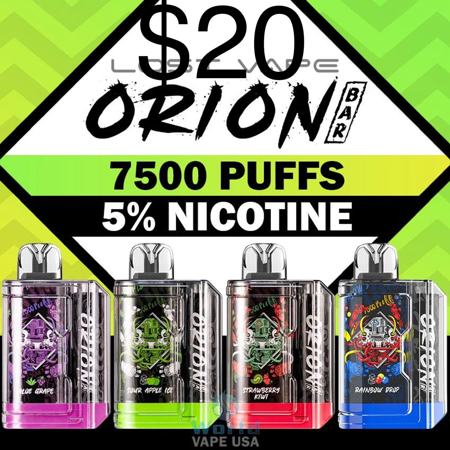 ORION BAR 7500 PUFFS 10CT