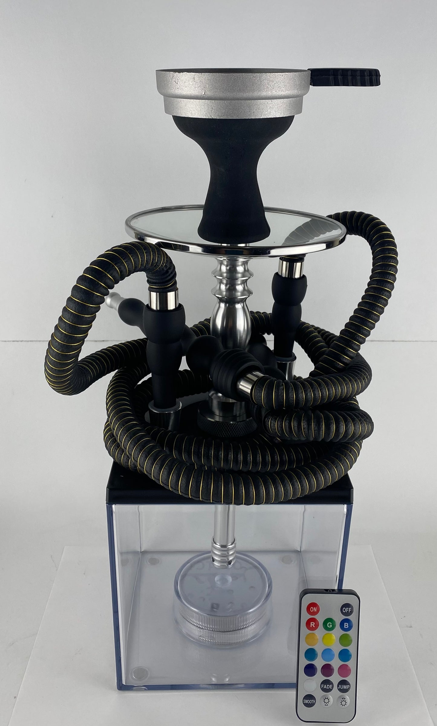 ACRYLIC MOKLIS HOOKAH 2 HOSES / LED