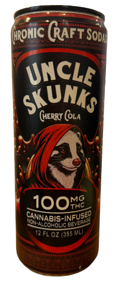 UNCLE SKUNKS 12OZ CHRONIC CRAFT 100MG THC SODA 24CT