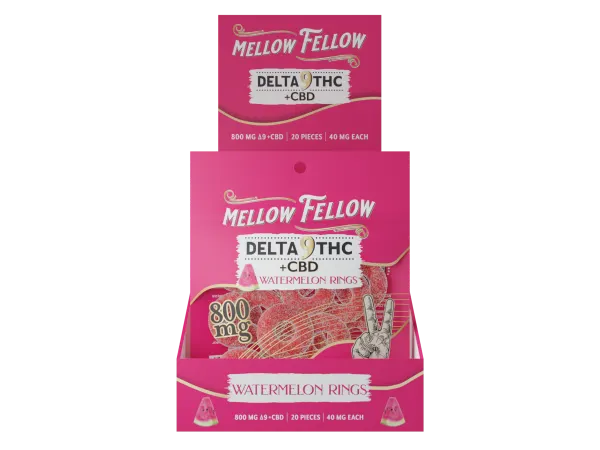 MELLOW FELLOW D9+CBD RINGS 800MG BAG