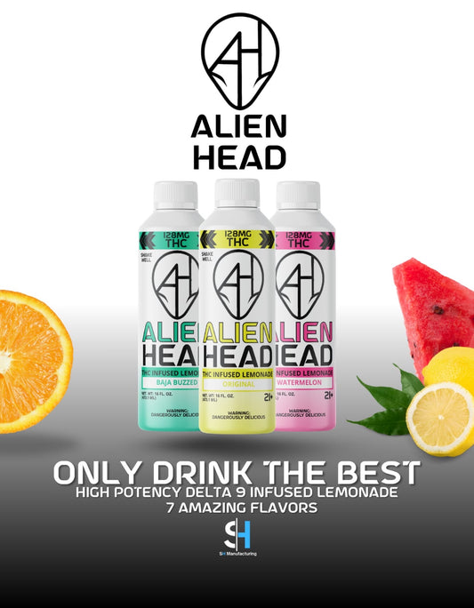 ALIEN HEAD 128MG THC INFUSED LEMONADE 16OZ