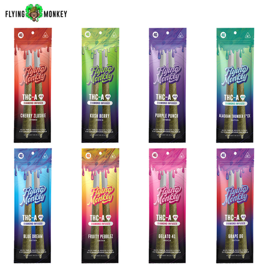 FLYING MONKEY THC-A 42% 2 PRE ROLLS 10CT