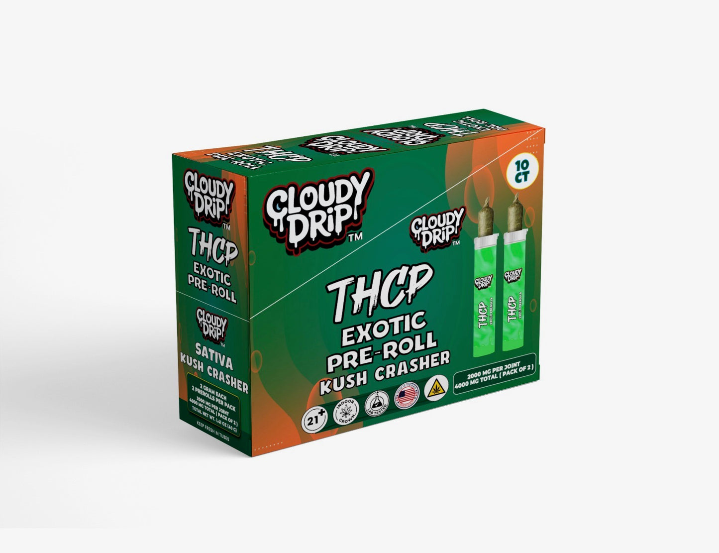 CLOUDY DRIP THC-P 2G 2PK, 10CT