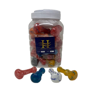 HELIOS 3” GLASS HAND PIPE 40PCS JAR