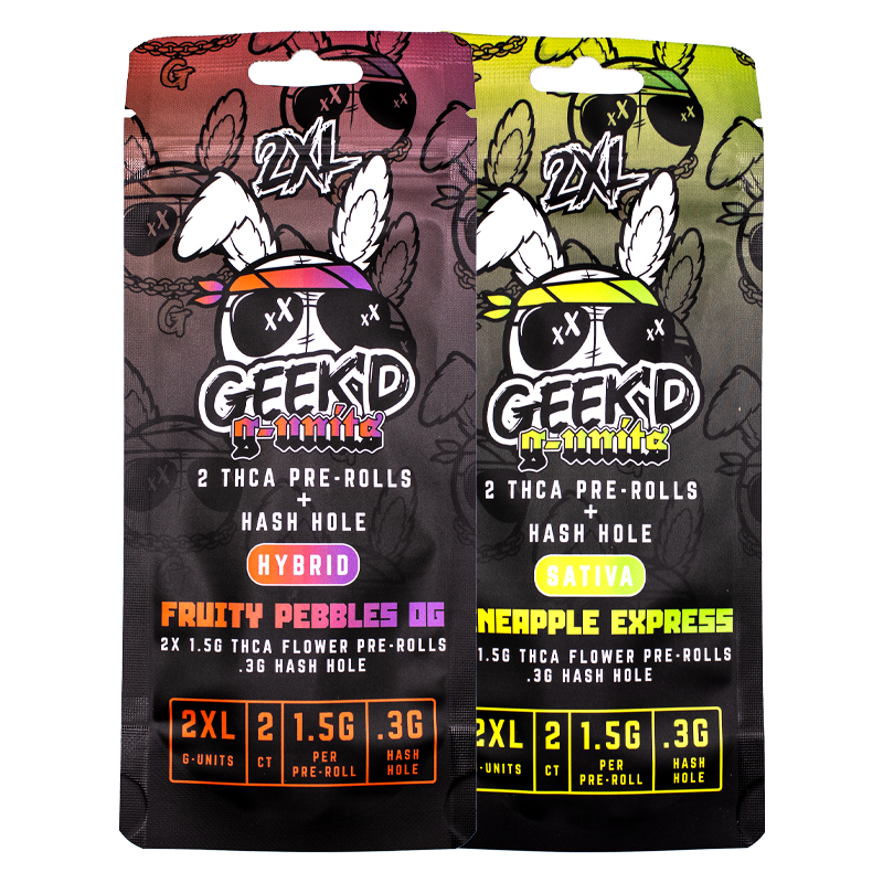 GEEKD G-UNIT HASH HOLE THCA 2PK PRE ROLLS 1.8G 10CT
