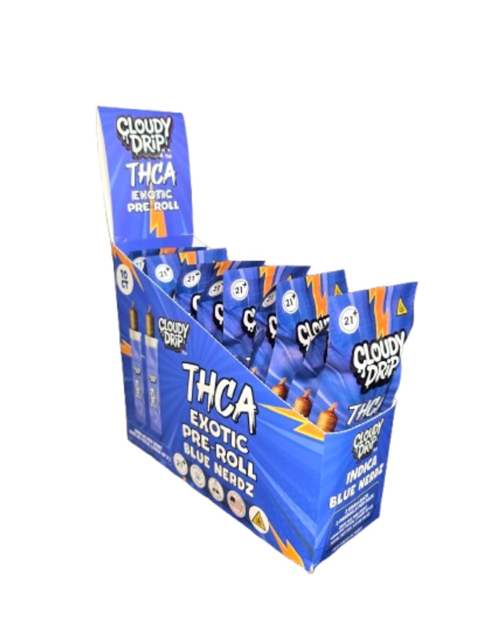 CLOUDY DRIP EXOTIC THCA 2G PRE ROLL 2PK, 10CT