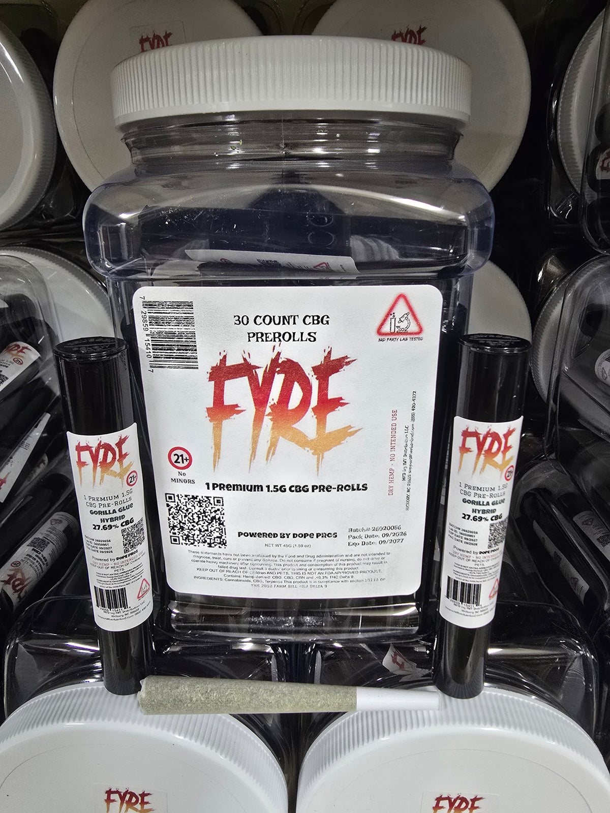 FYRE 1.5G CBG PREROLLS 30CT