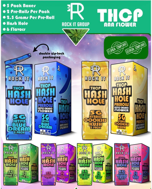ROCK IT PRE ROLLS THCP 2PK, 5G, 5CT