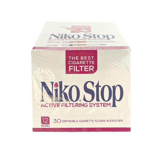 NIKO STOP CIGARETTE FILTER | 12 BOXES | 30 FILTERS/BOX