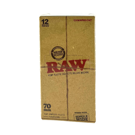 RAW ROLLING MACHINES - PLASTIC CIGARETTE ROLLERS (12 PK)