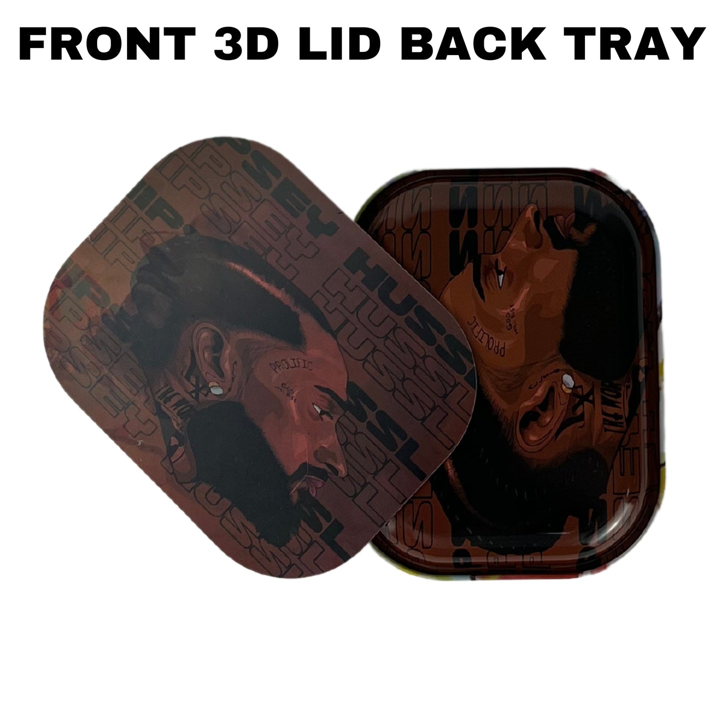 SMALL (5.5x7 in) ROLLING TRAY WITH 3D MAGNET LID | PRINT ON TWO SIDES | ASSORTED DESIGNS