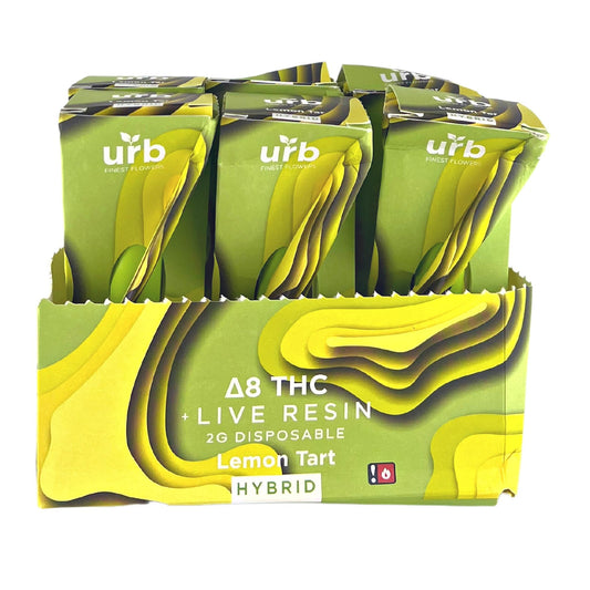 URB DELTA 8 THC LIVE RESIN 2G DISPOSABLES (6 COUNT / BOX)