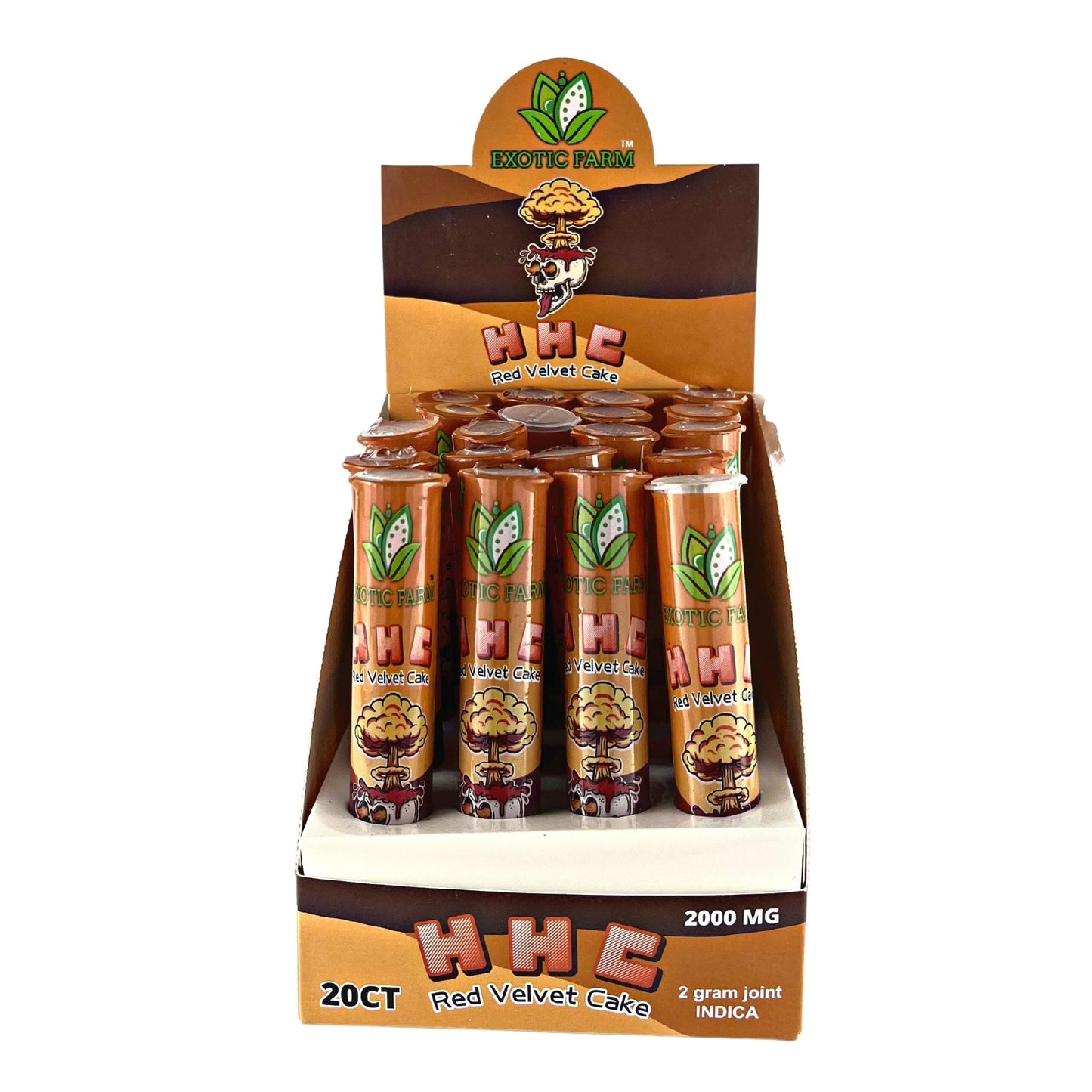 EXOTIC FARM HHC PRE-ROLLS 2 GR (20 COUNT/BOX)