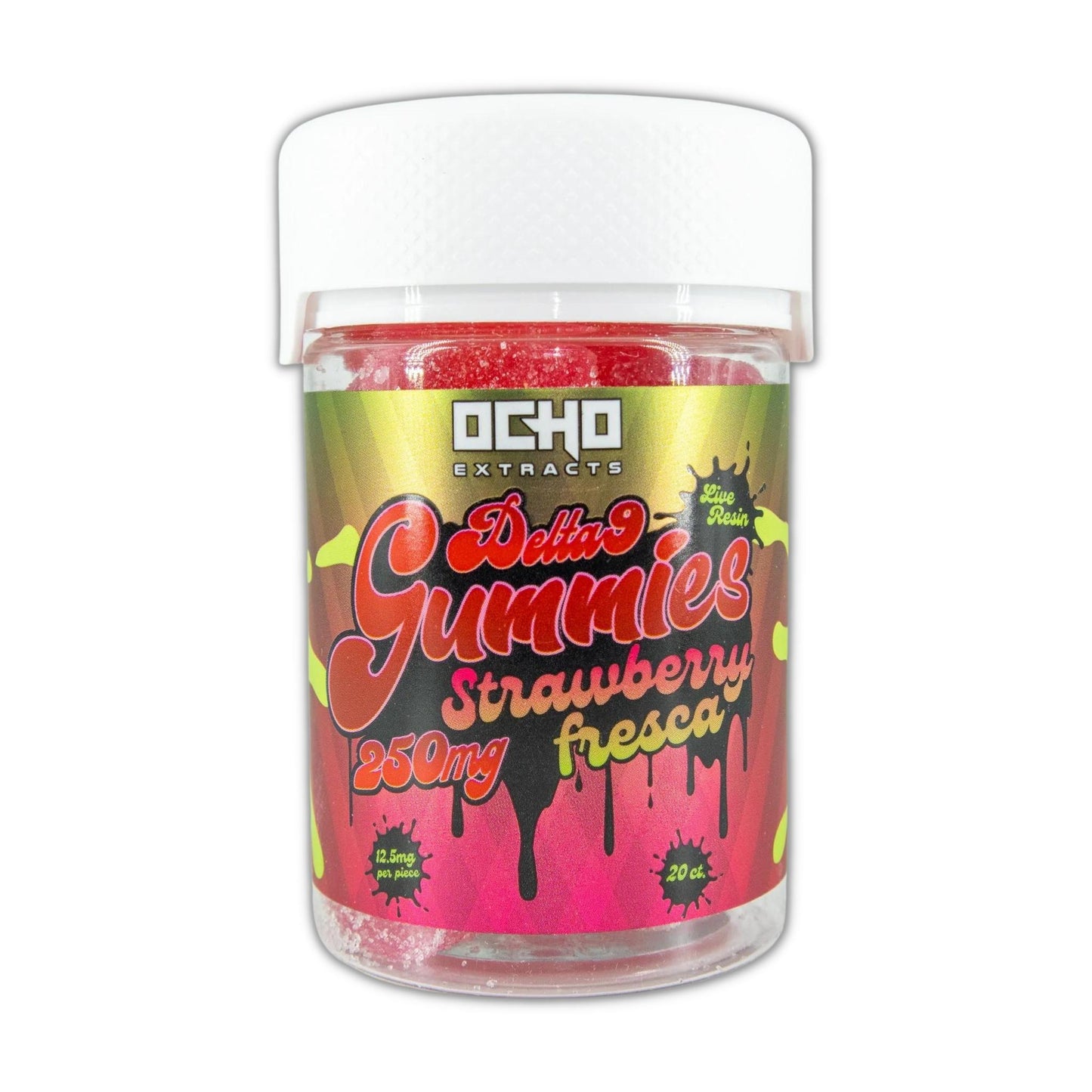 OCHO EXTRACTS DELTA 9 LIVE RESIN GUMMIES - 250MG 20 CT/JAR