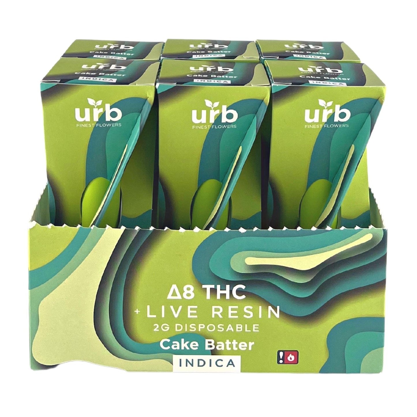 URB DELTA 8 THC LIVE RESIN 2G DISPOSABLES (6 COUNT / BOX)