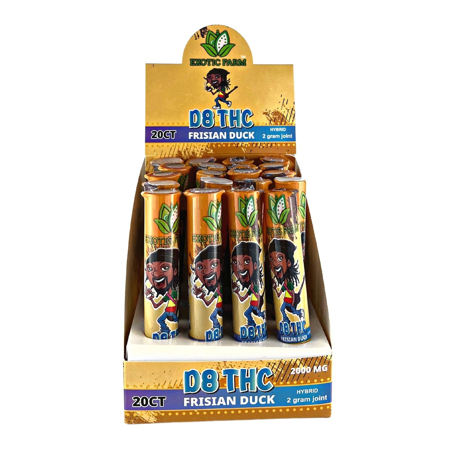 EXOTIC FARM DELTA 8 THC PRE-ROLLS 2 GR (20 COUNT/BOX)