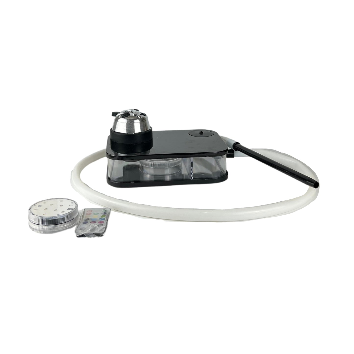 FLAT TRAVEL HOOKAH (WHITE / BLACK)