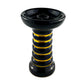 BLACK AND GOLD CERAMIC HOOKAH BOWL