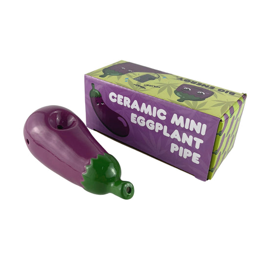 EGGPLANT CERAMIC - HAND PIPE