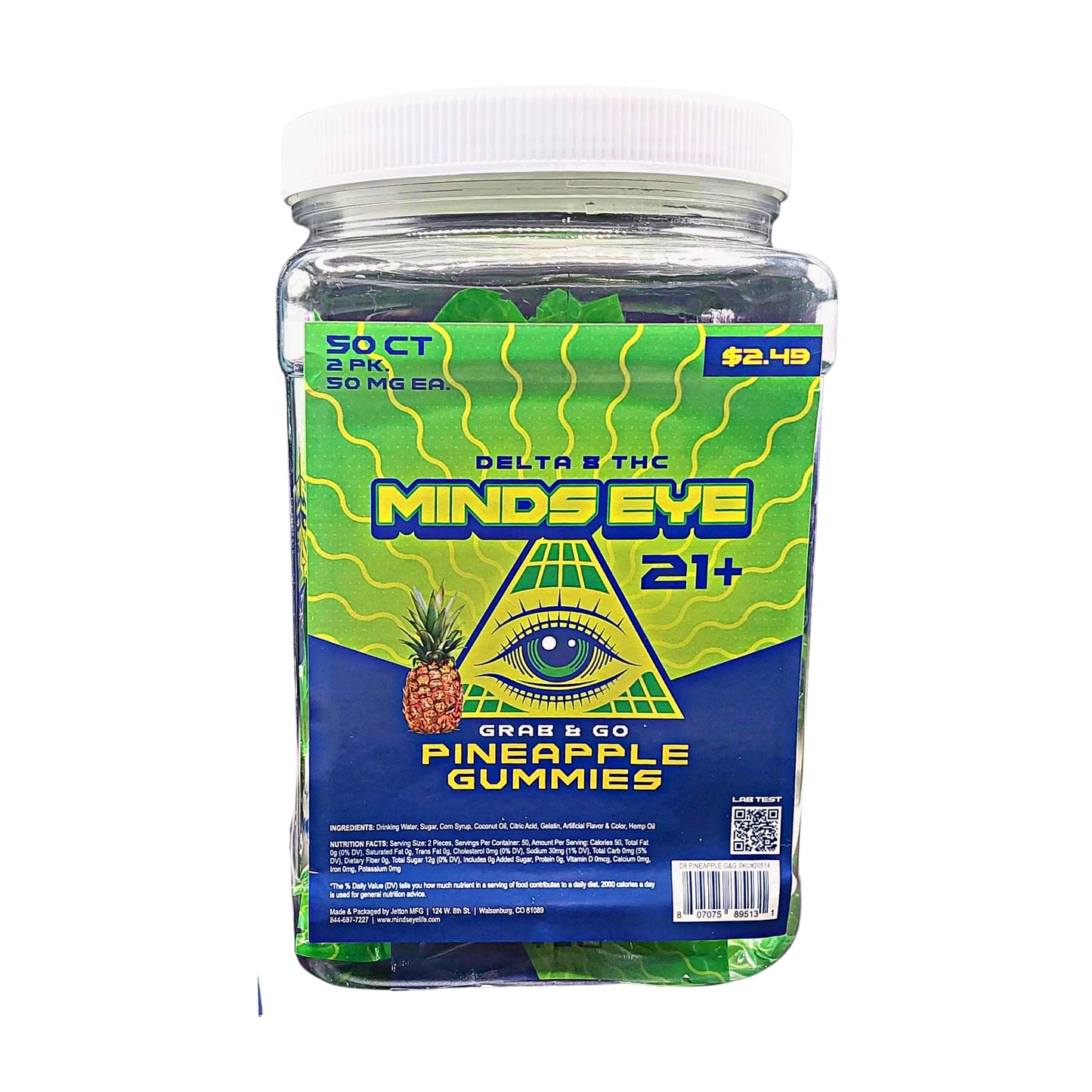 MINDS EYE DELTA 9 GUMMIES | 50 MG PER PIECE (5O COUNT)