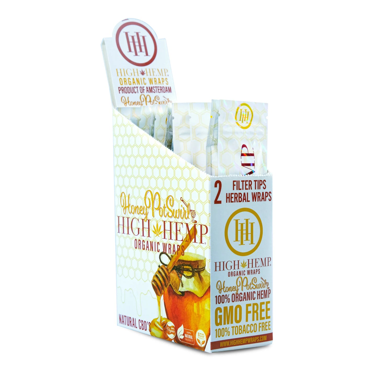 HIGH HEMP 2PK HERBAL WRAPS WITH FILTER TIPS (25 COUNT)